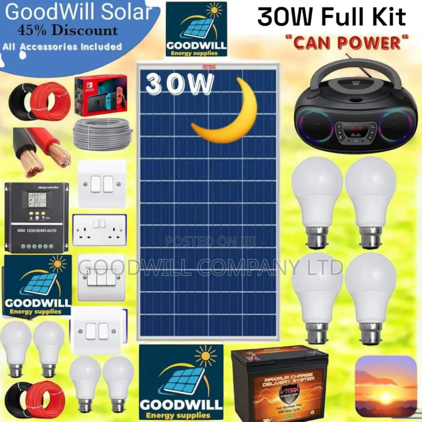 Sunset 30w Solar Kit