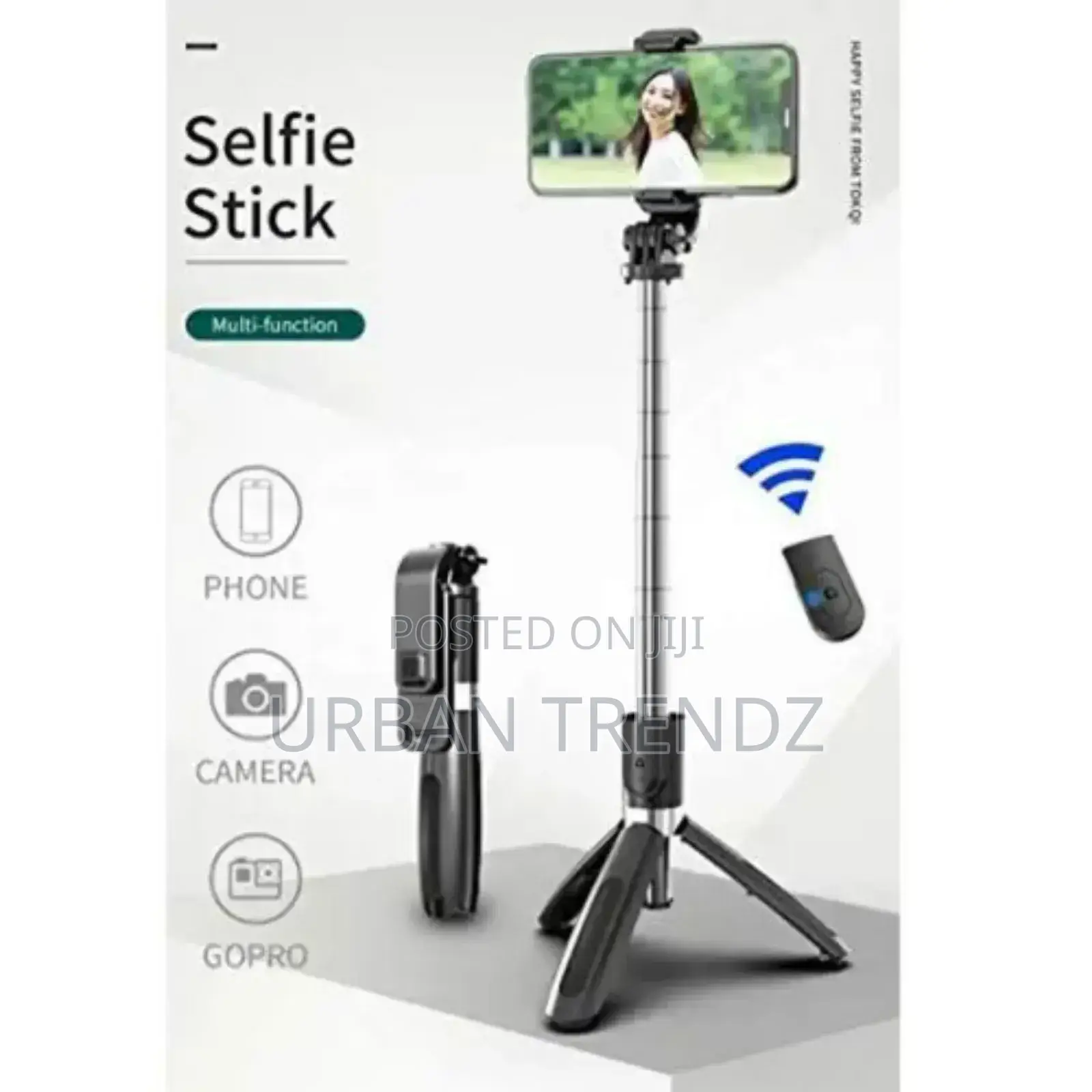 4 In1 Wireless Selfie Stick With Bluetooth Remote and Mobile