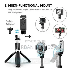 4 In1 Wireless Selfie Stick With Bluetooth Remote and Mobile