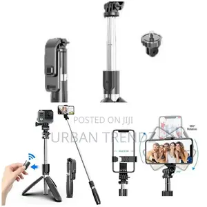 4 In1 Wireless Selfie Stick With Bluetooth Remote and Mobile