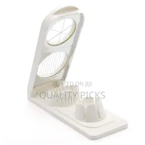 Plastic 2 in 1 Egg Cutter Stainless Steel Cutting Egg Slicer