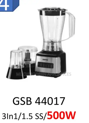 Geepas Blender GSB 44017 
3in1/1.5 SS/500W