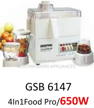 Geepas Food Processor GSB 6147
4in1food Pro/650w