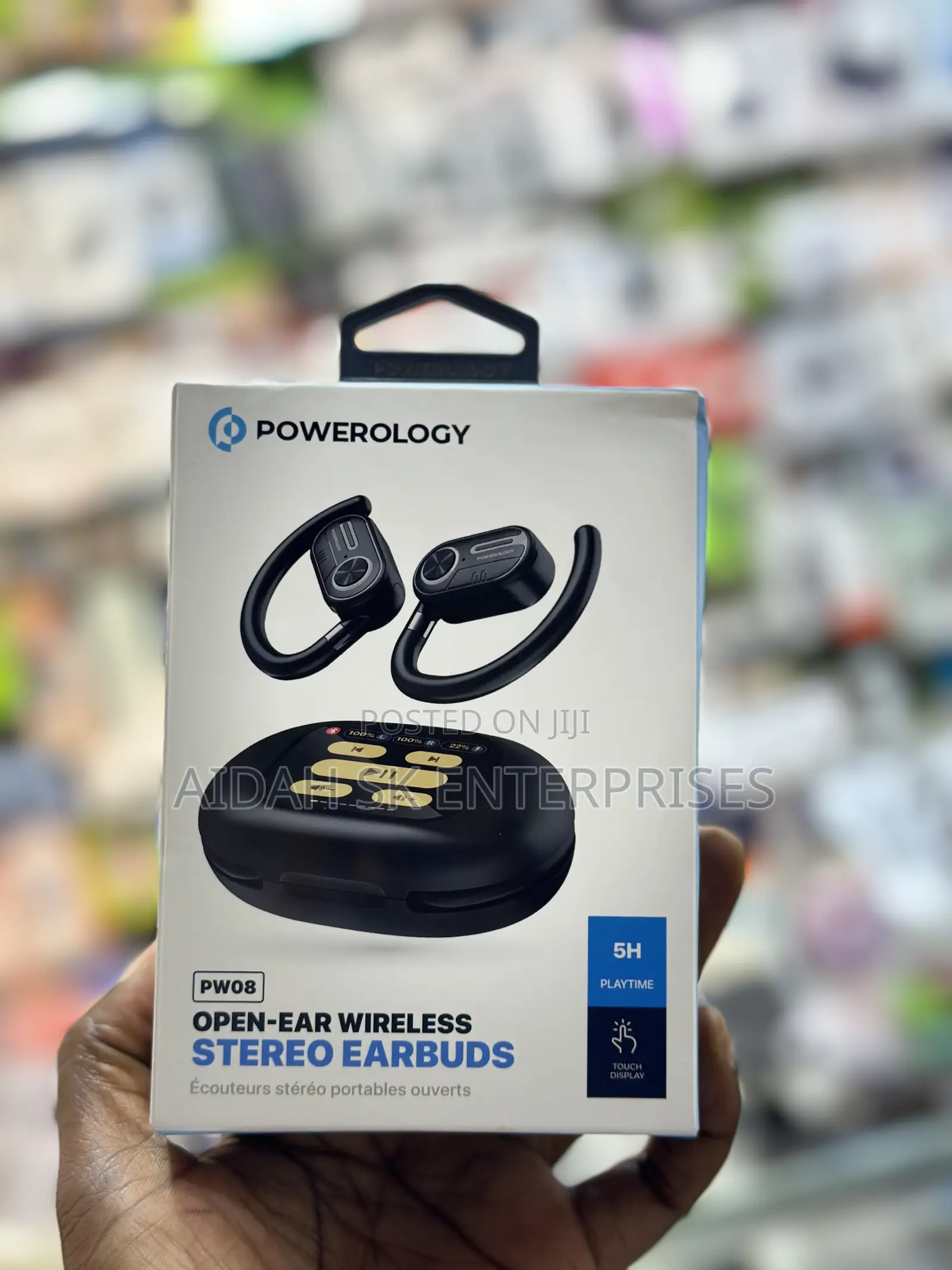 Pw08 Stereo Earbuds, Black