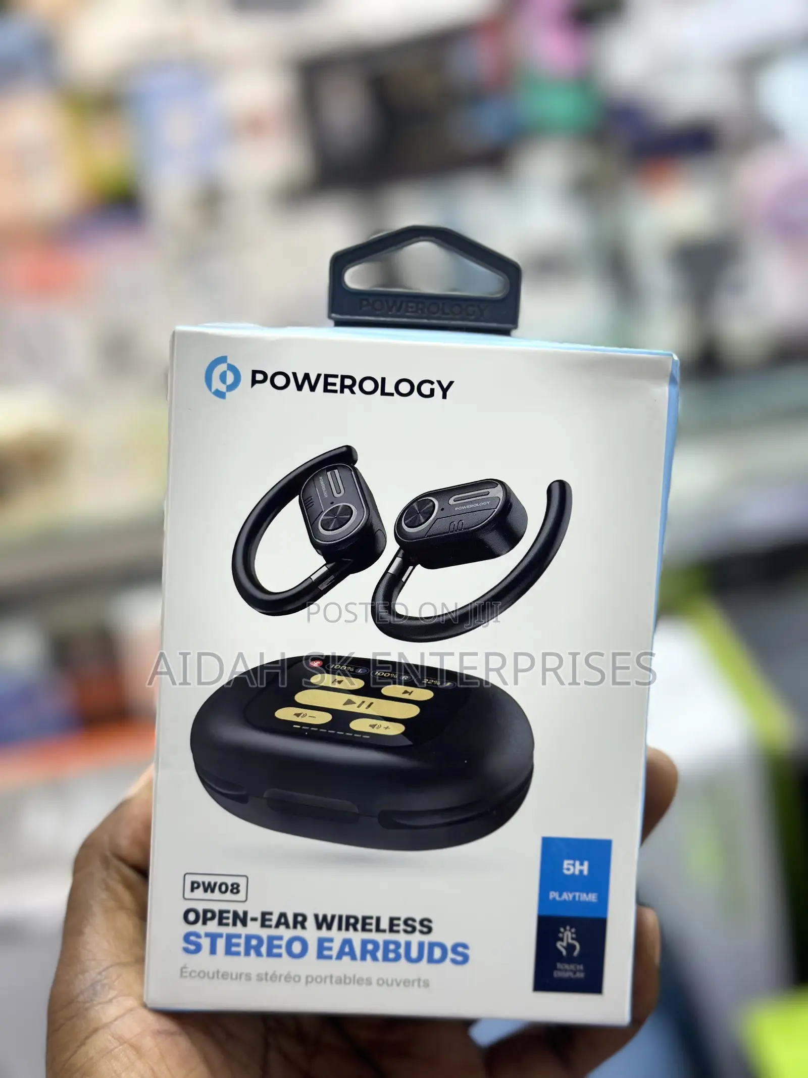 Pw08 Stereo Earbuds, Black