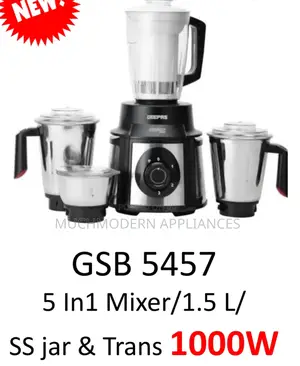 Geepas Mixer GSB 5457
5 In1 1.5 L/
SS Jar Trans 1000W