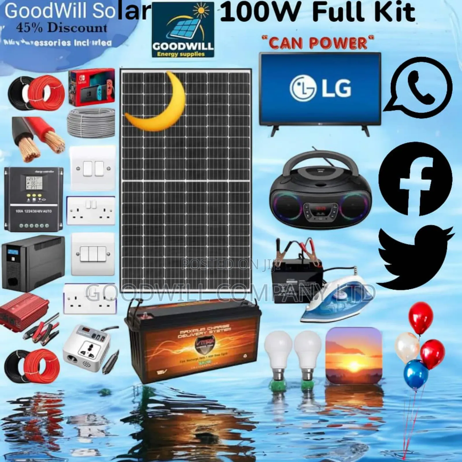 100w Solar Kit Lightwata