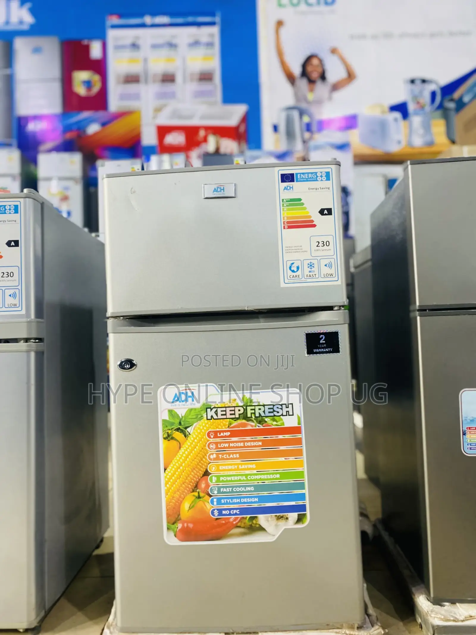 120L Mini Adh Double Door Fridge