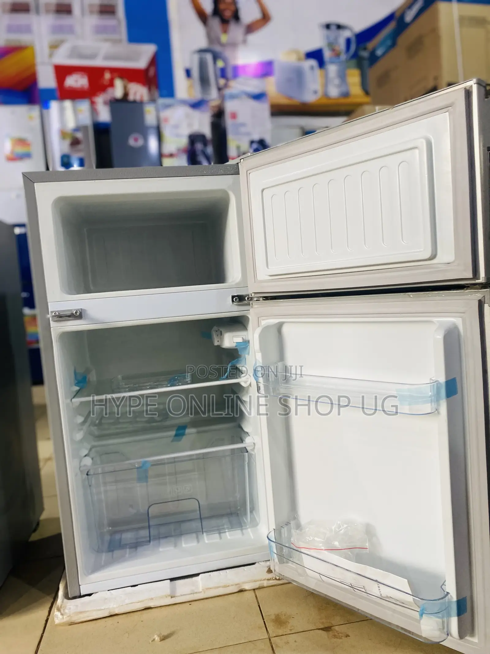 120L Mini Adh Double Door Fridge