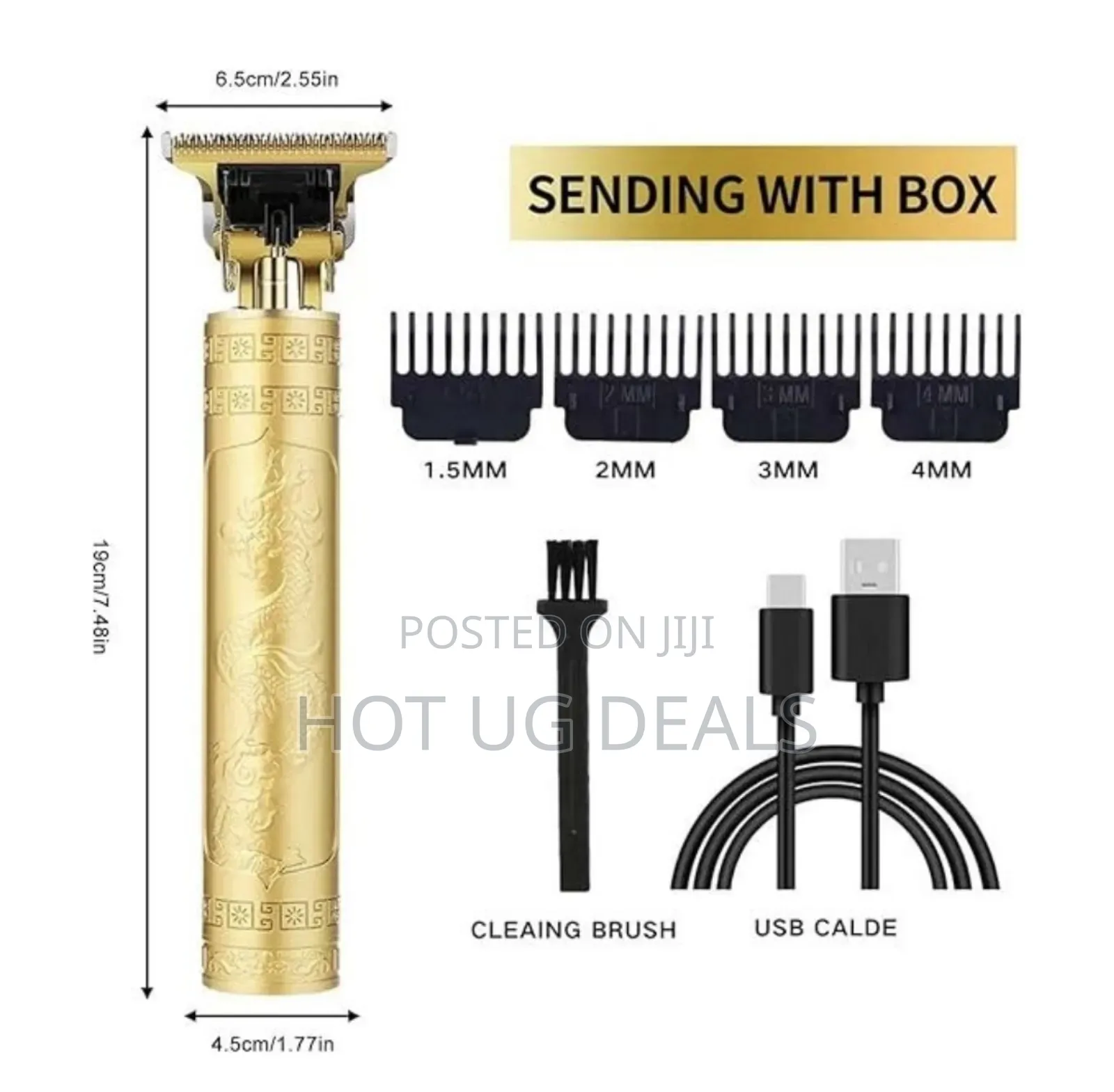 Rechargeable Electric Hair Trimmer Usb-Cordles Beard Trimmer