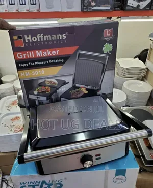 Hoffman Grill and Sandwich Toast Machine(1 Year) - Silver
