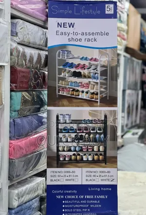 Mighty Robust 5 Tier Metallic Shoe Rack Organizer