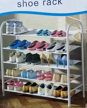Mighty Robust 5 Tier Metallic Shoe Rack Organizer