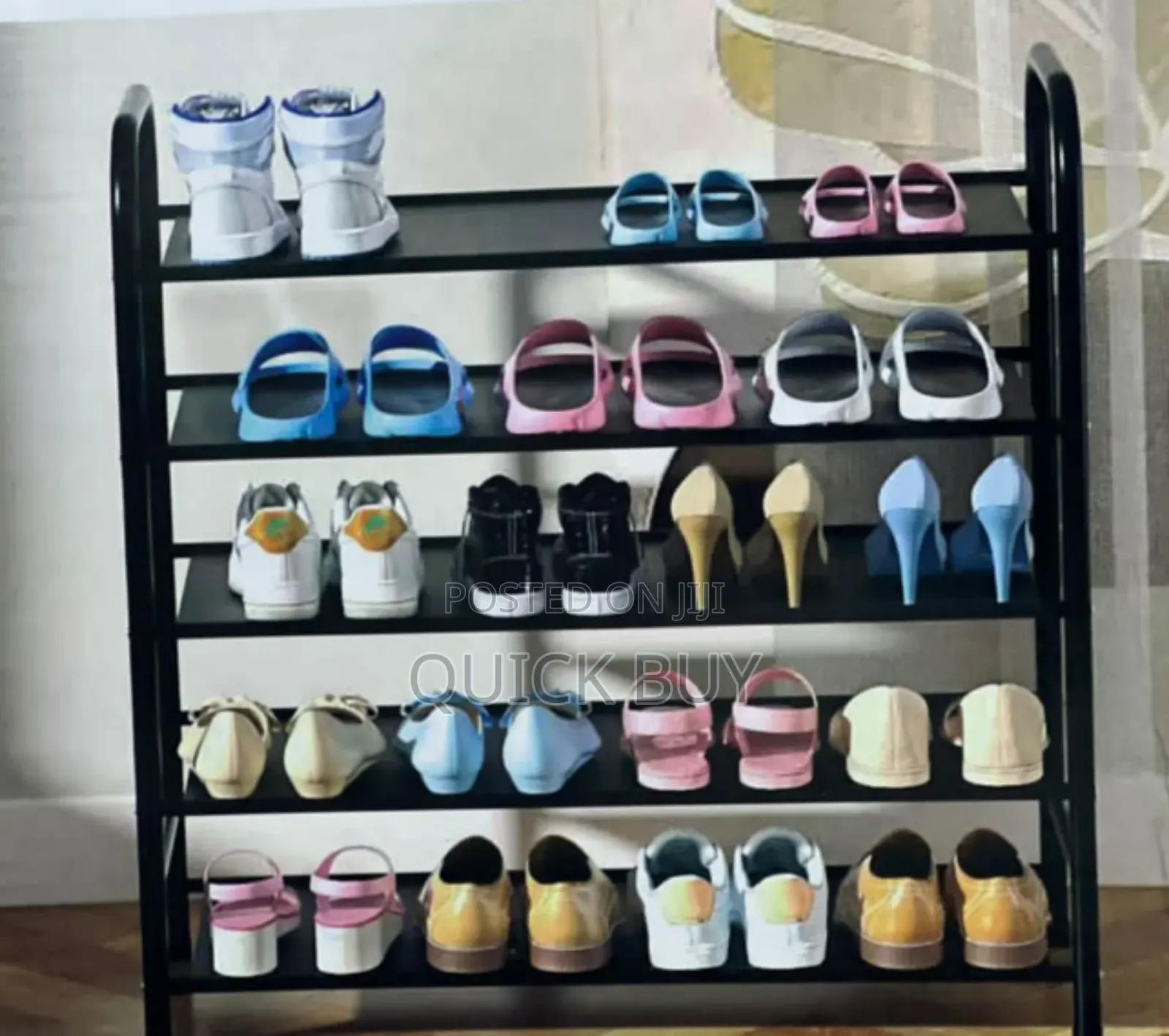 Mighty Robust 5 Tier Metallic Shoe Rack Organizer