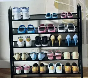Mighty Robust 5 Tier Metallic Shoe Rack Organizer