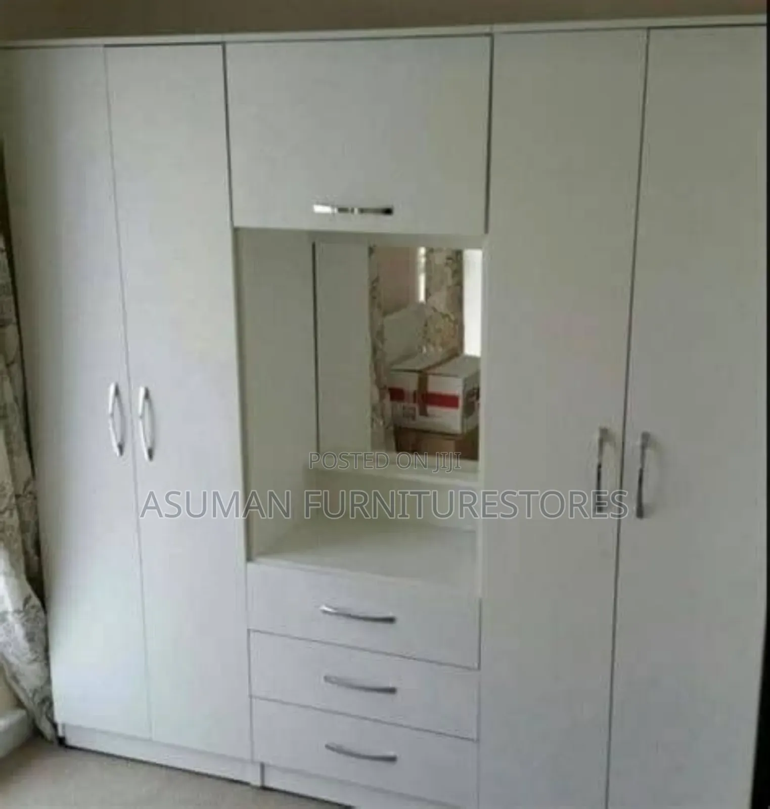 Modern Wardrobe in White Color Call