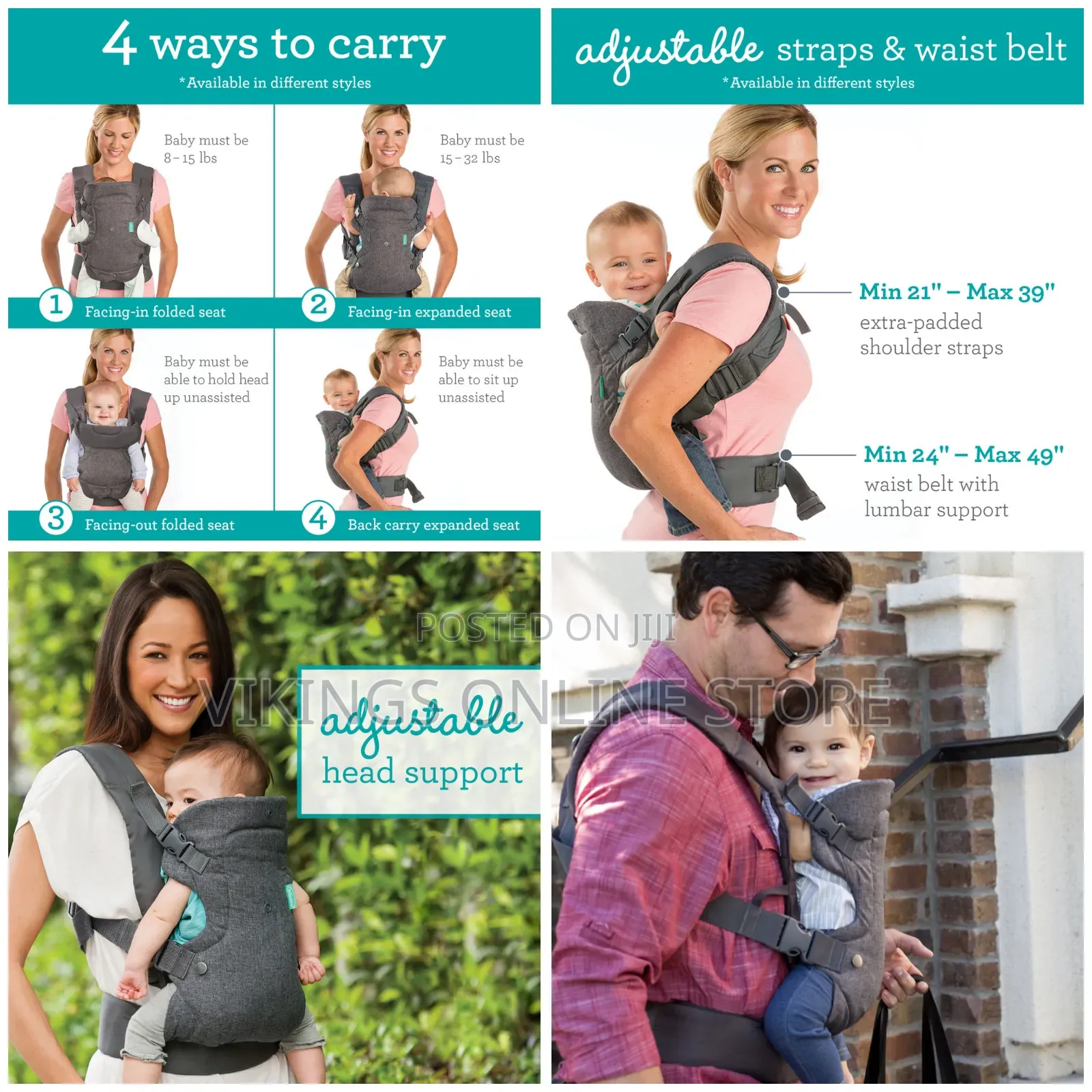 Flip 4-in-1 Convertible Carrier, Grey