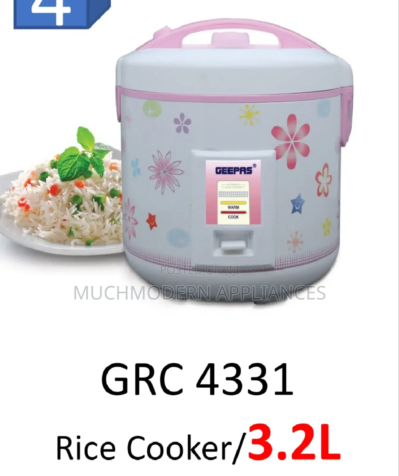 Geepas GRC 4331 Rice Cooker/3.2l