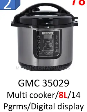 Geepas GMC 35029 
Multi Cooker/8l/14 
PGRMS/Digital Display