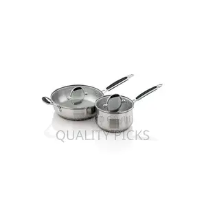 12 Pieces Stainless Steel Saucepans Cookware Pots Pans