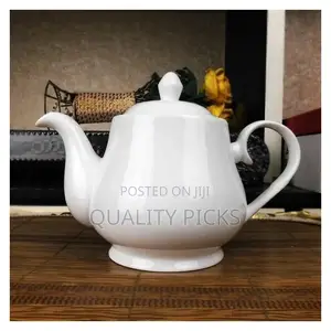Other 800ml Round Ceramic Teapot Kettle - White