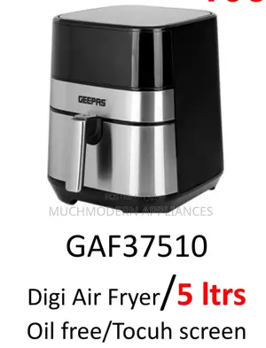 Geepas GAF37510 
Digi Air Fryer/5l
Oil Free/Touch Screen
