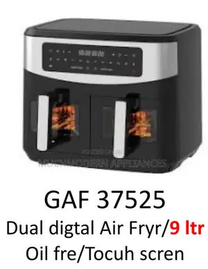 Geepas GAF 37525
Dual Digtal Air Fryr/9l
Oil /Touch Scren