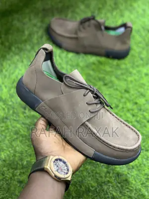 Original Brown Clarks Casual Authentic Premium Leather Shoes