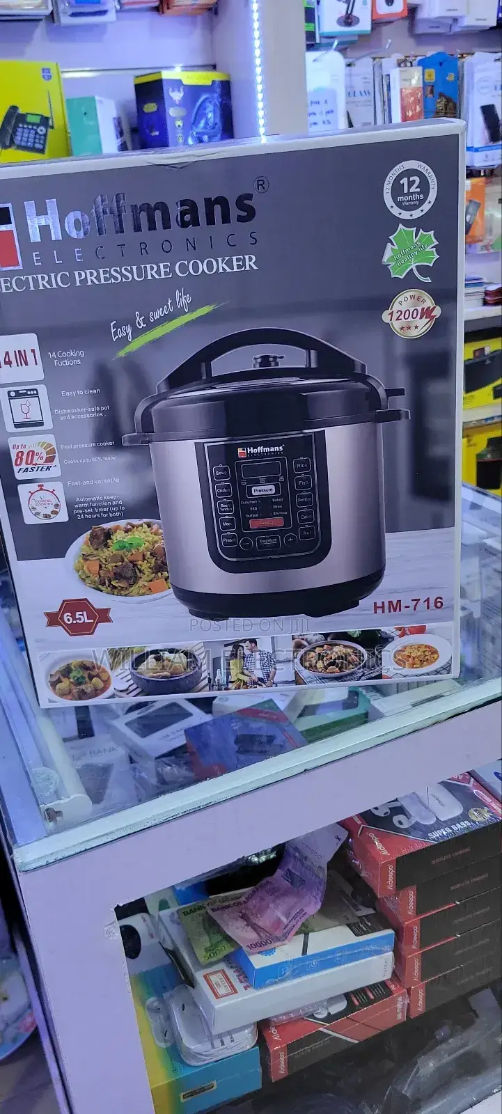 Hoffmans Digital Pressure Cooker 6.5l/Hm-716 14in1