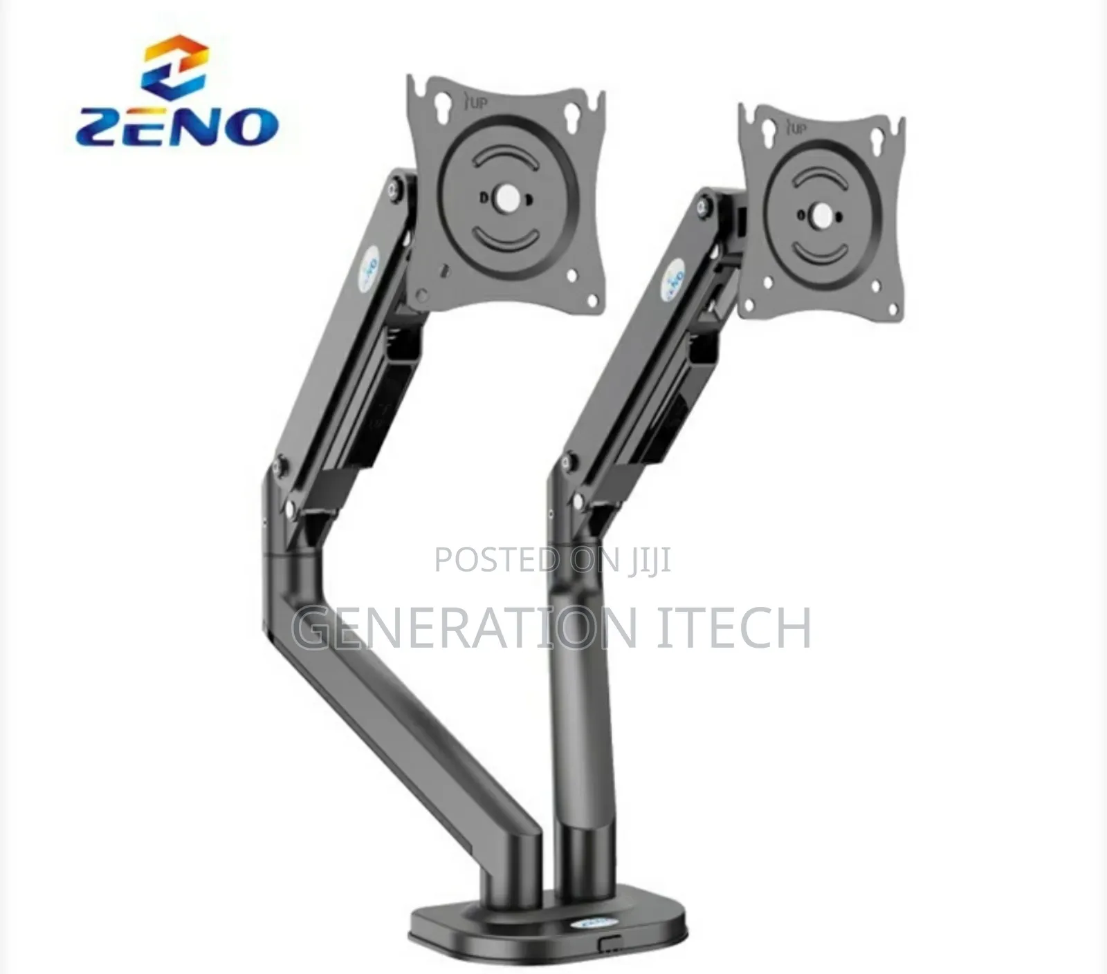 Double Arm Monitor Table Stand - Fully Adjustable