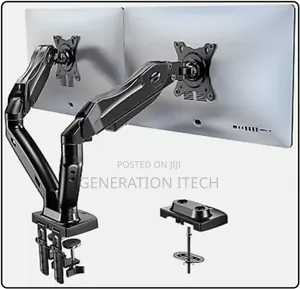 Double Arm Monitor Table Stand - Fully Adjustable