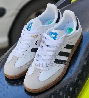 Unisex Adidas Samba White/Black Low Top Casual Sneakers