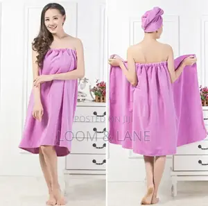 Adjustable Bath Towel With Hat 2pcs
