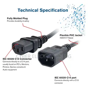 Computer to PDU Power Extension Cord, Power Extension Cable