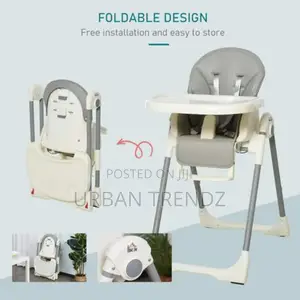 Foldable Baby High Chair Convertible Feeding Chair Height
