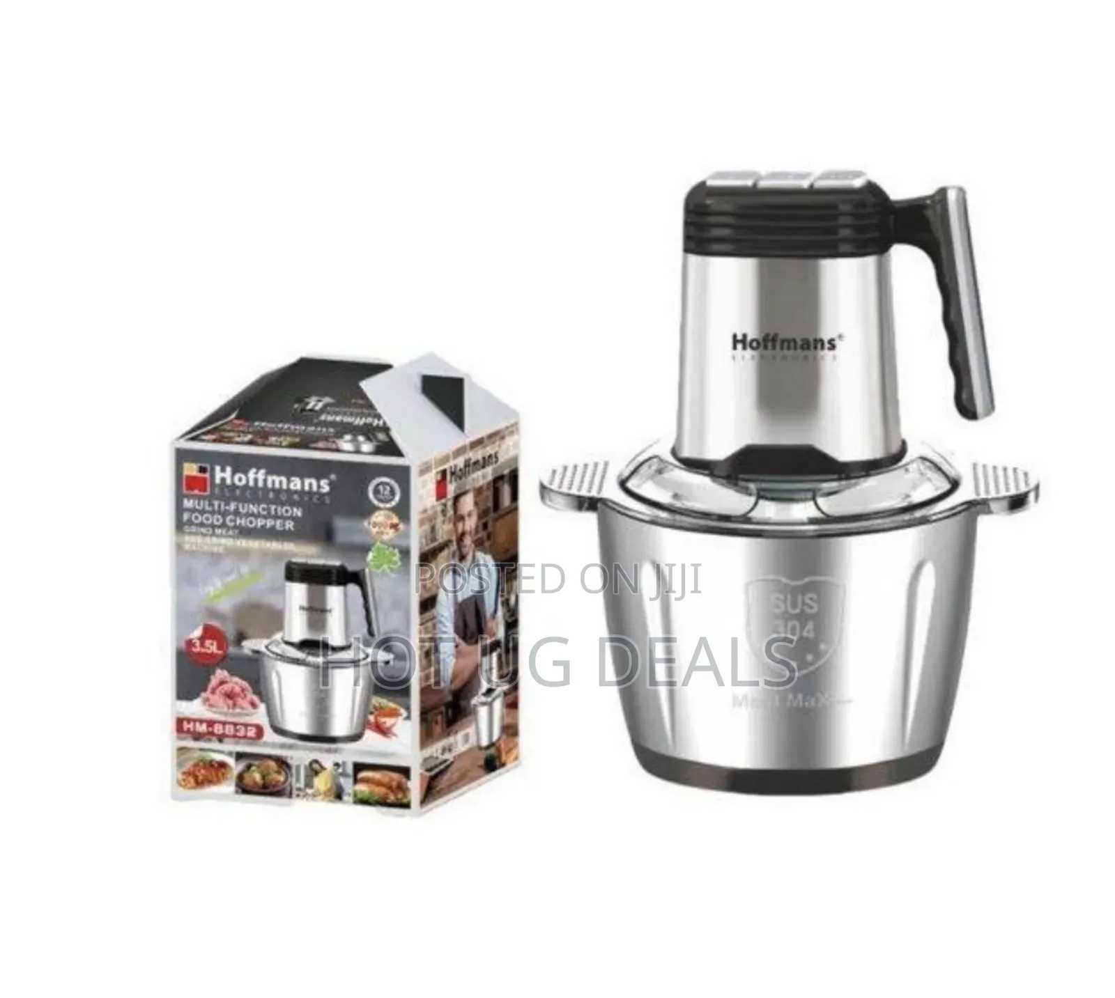 Hoffmans 3.5l Stainless Steel Meat Grinder Vegetable Chopper
