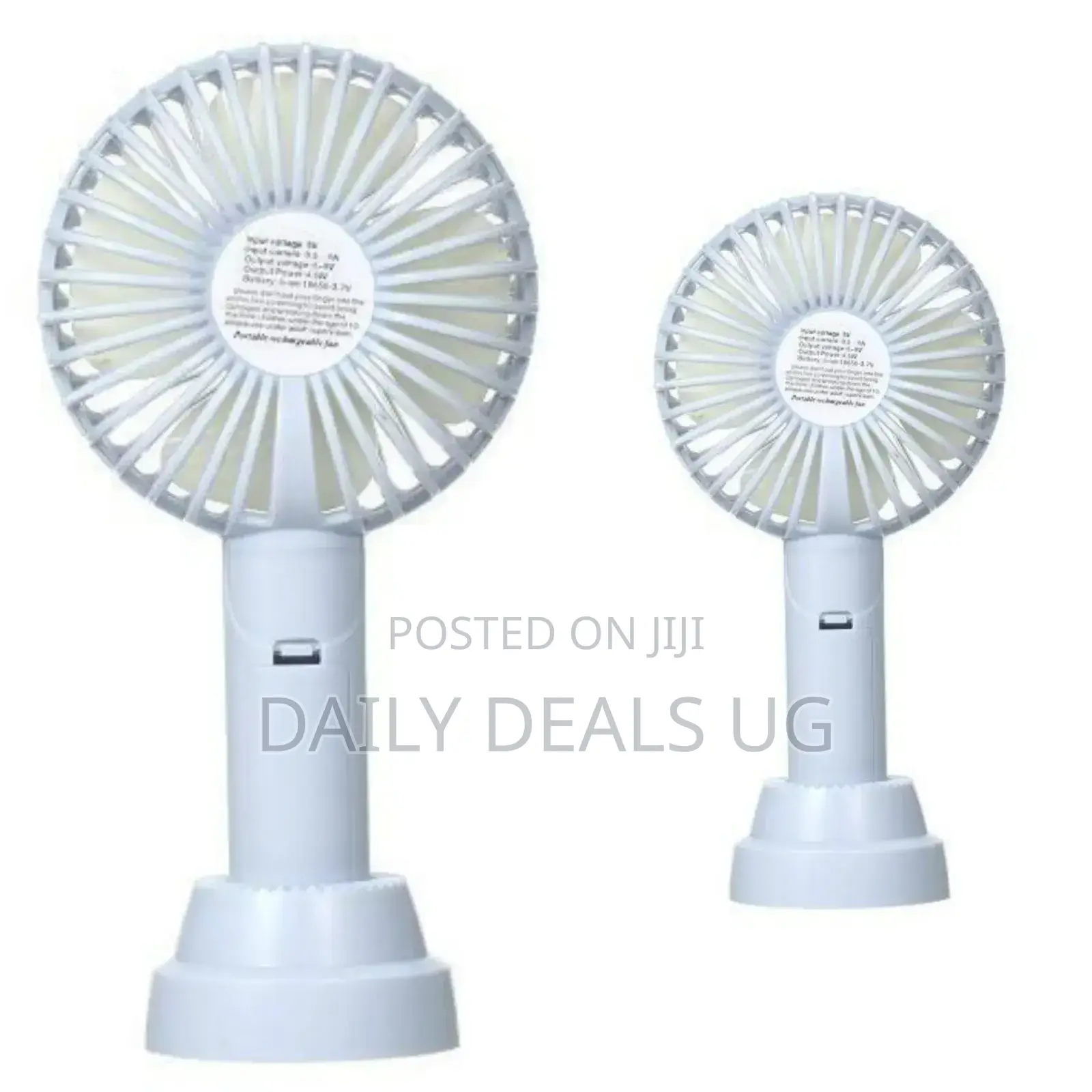 Rechargeable White Mini Fan