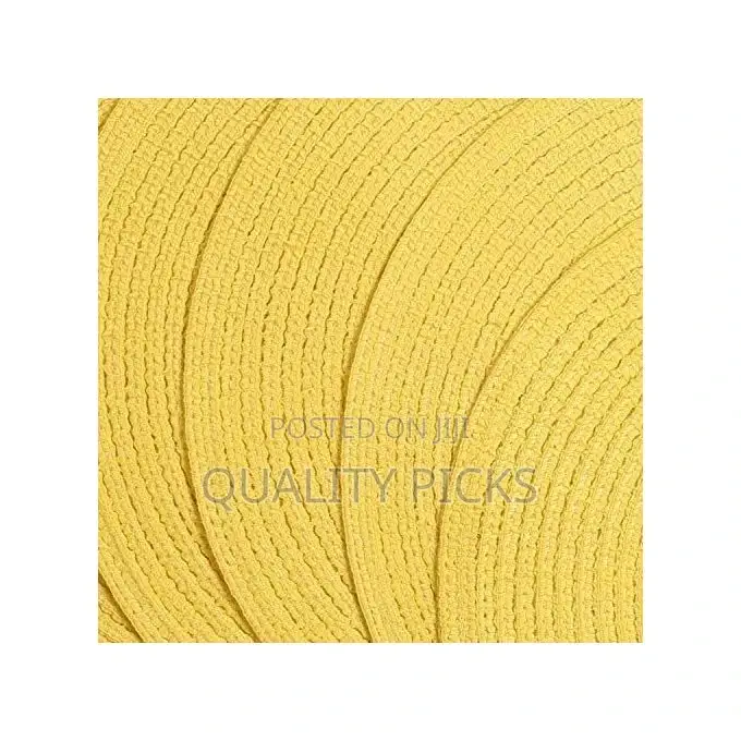 6 Round Decorative Placemats Table Mats- Light Yellow