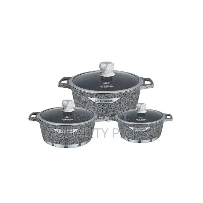 Life Smile 3 Piece Lifesmile Non-Stick Saucepans
