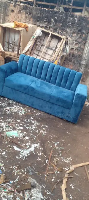 3 Seater Sofa Seat in Blue Colour