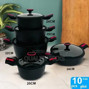10-Piece Ceramic Nonstick Aluminum Cookware Pot Set