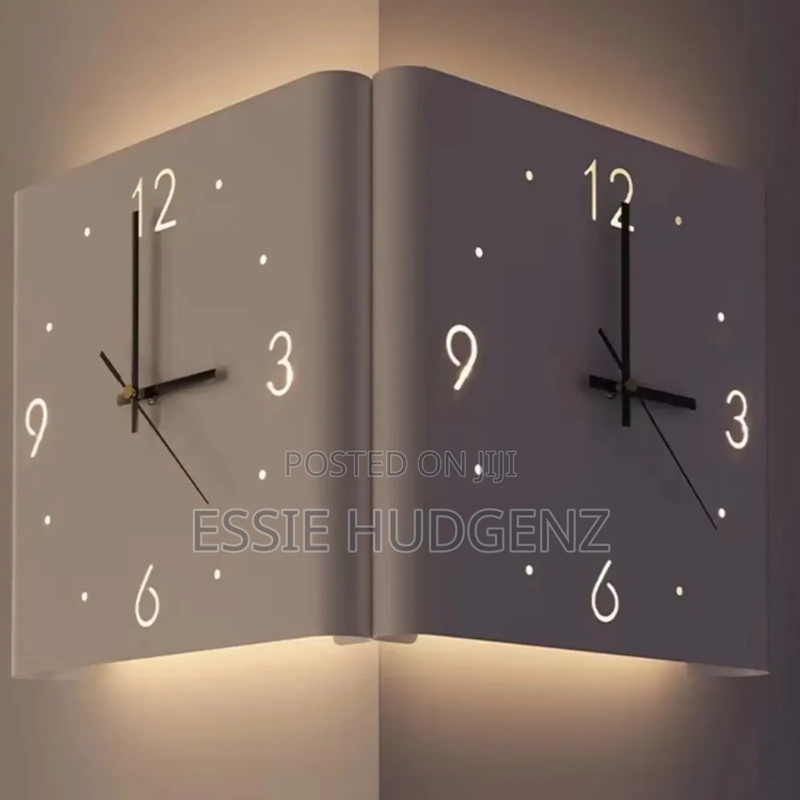 Double Sided Corner Wall Clock