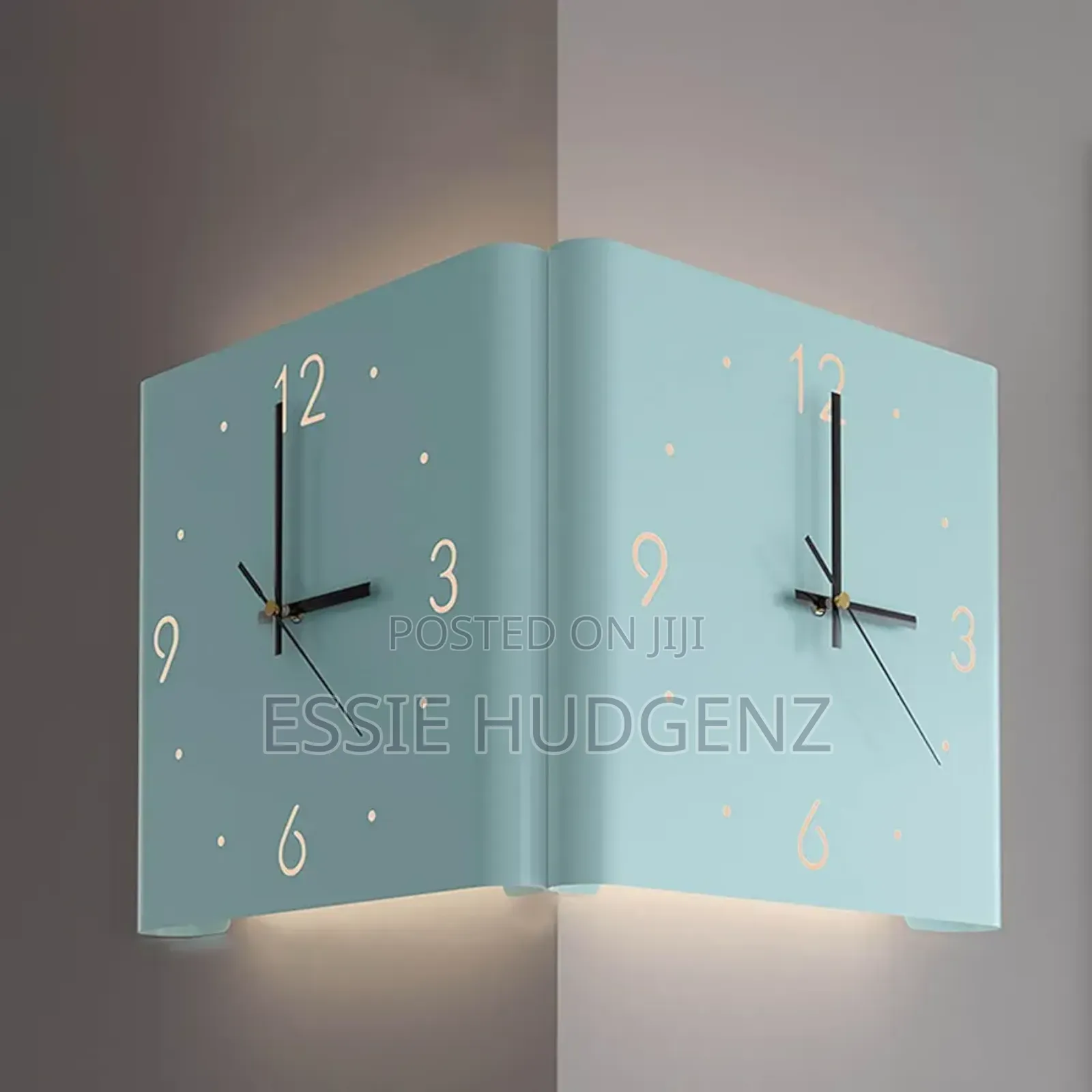 Double Sided Corner Wall Clock