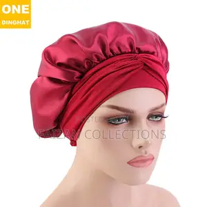 Satin Long Hair Nightcap Makeup Cap