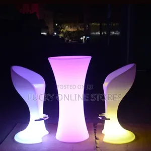 LED Table With 2 Chairs