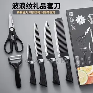 6 PCS Kitchen Knives Set Stainless Steel Sharp Professional
