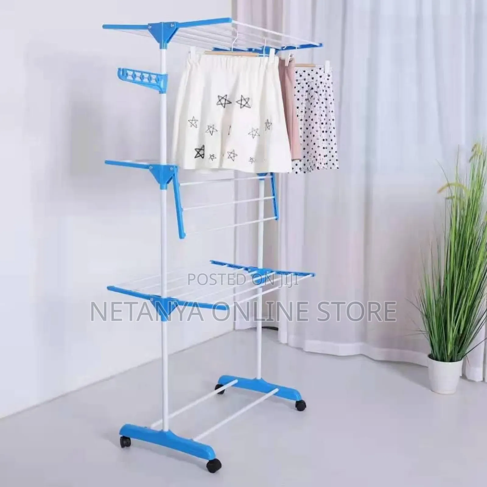 Standing Clothes Drying Rack With Wheels