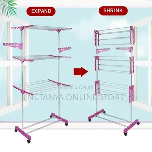 Standing Clothes Drying Rack With Wheels