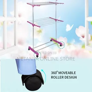 Standing Clothes Drying Rack With Wheels