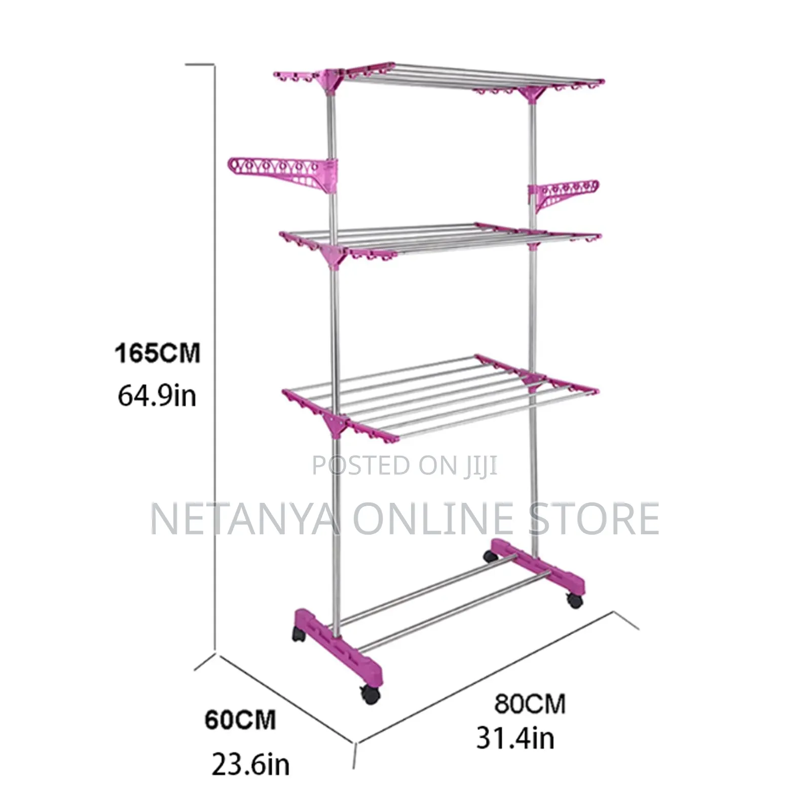 Standing Clothes Drying Rack With Wheels